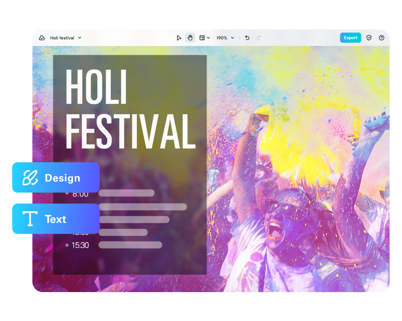 holi ευχετήρια κάρτα maker