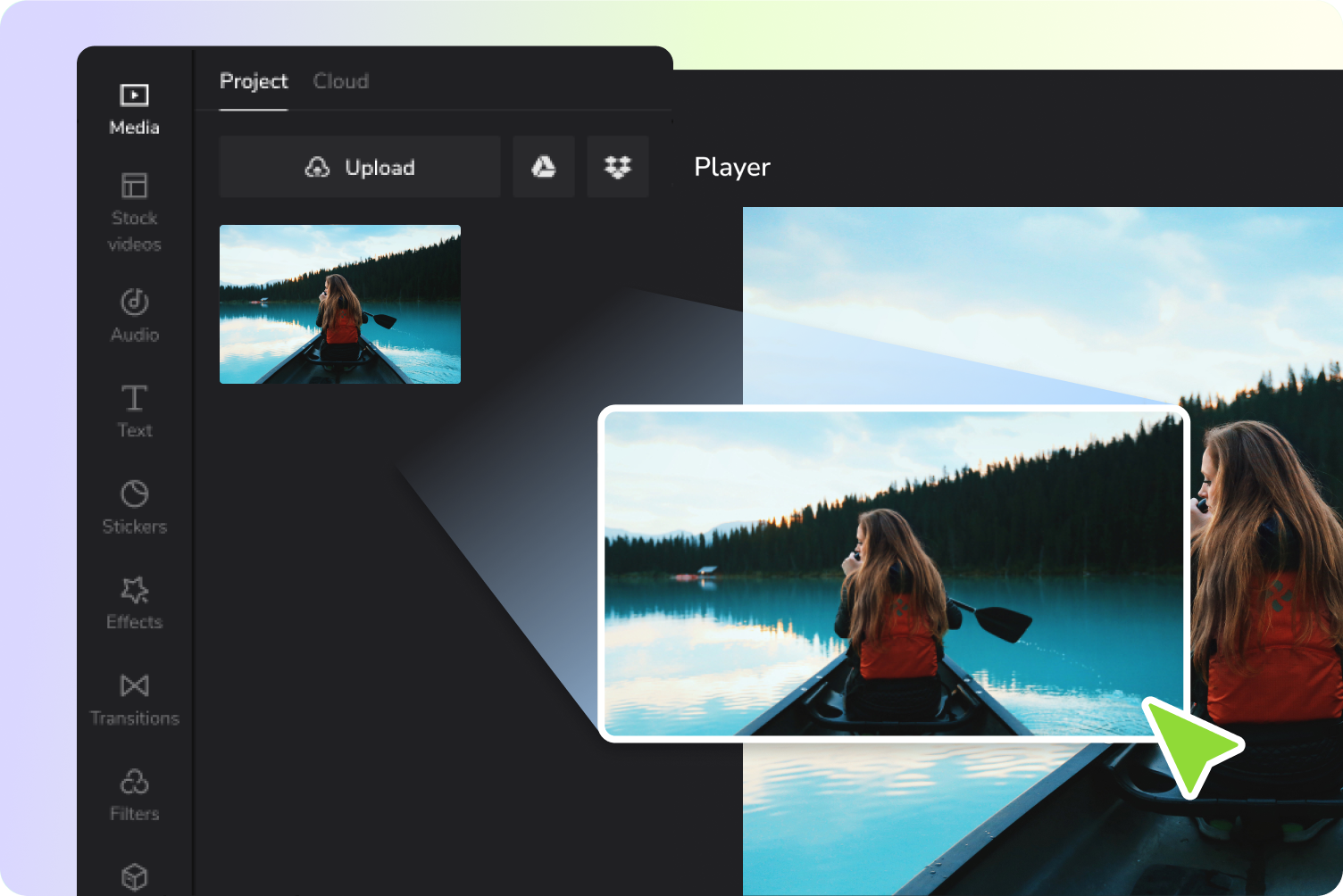Step 1: Upload audio or video 